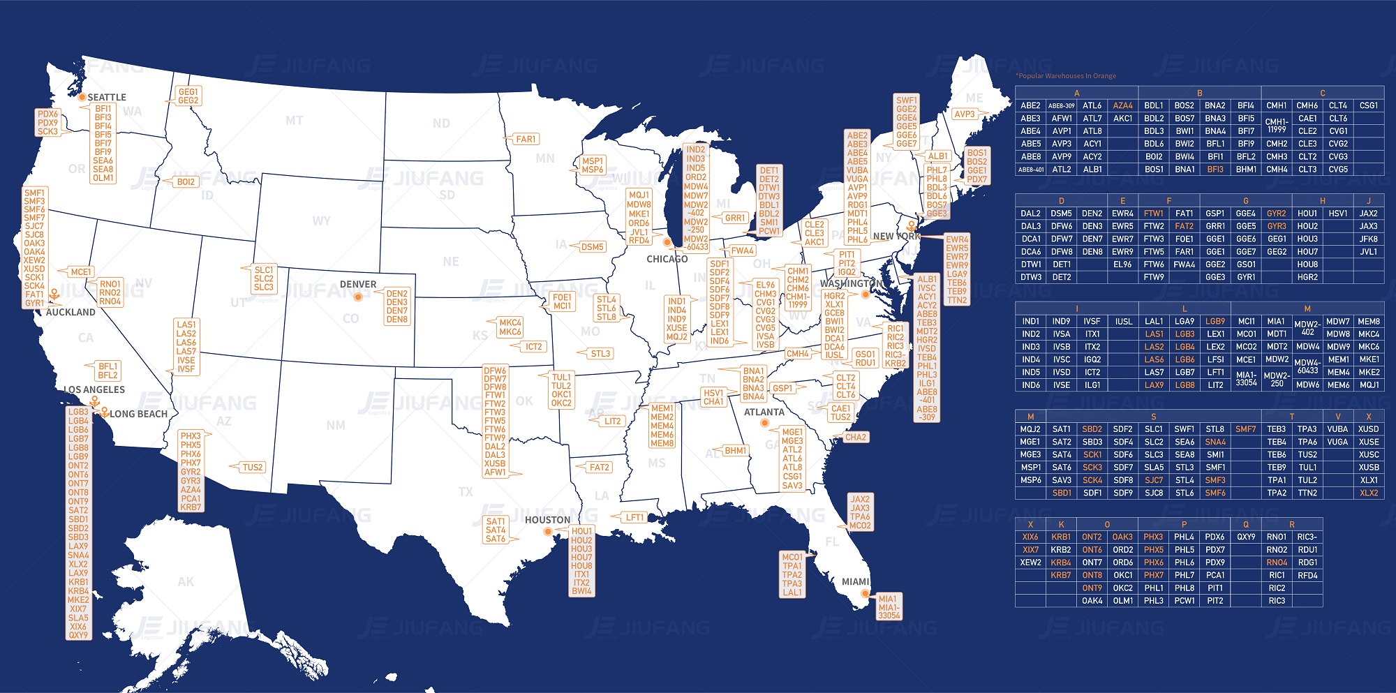 Amazon FBA Warehouse Map
